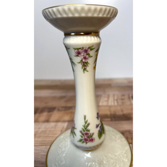 Lenox Constitution Candlesticks Limited Edition Porcelain With Floral Design & G - Picture 3 of 5